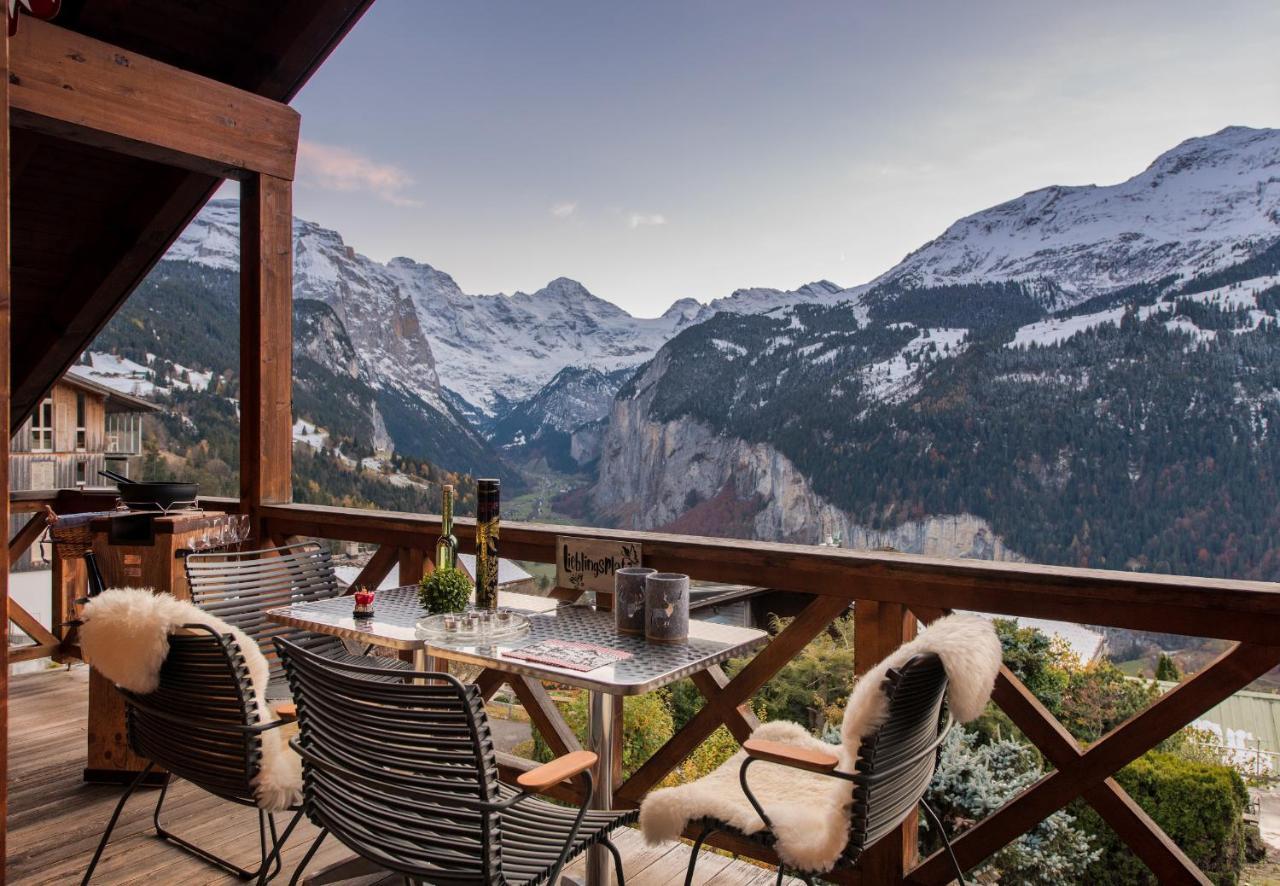 Chalet Rose Penthouse Wengen Exterior foto