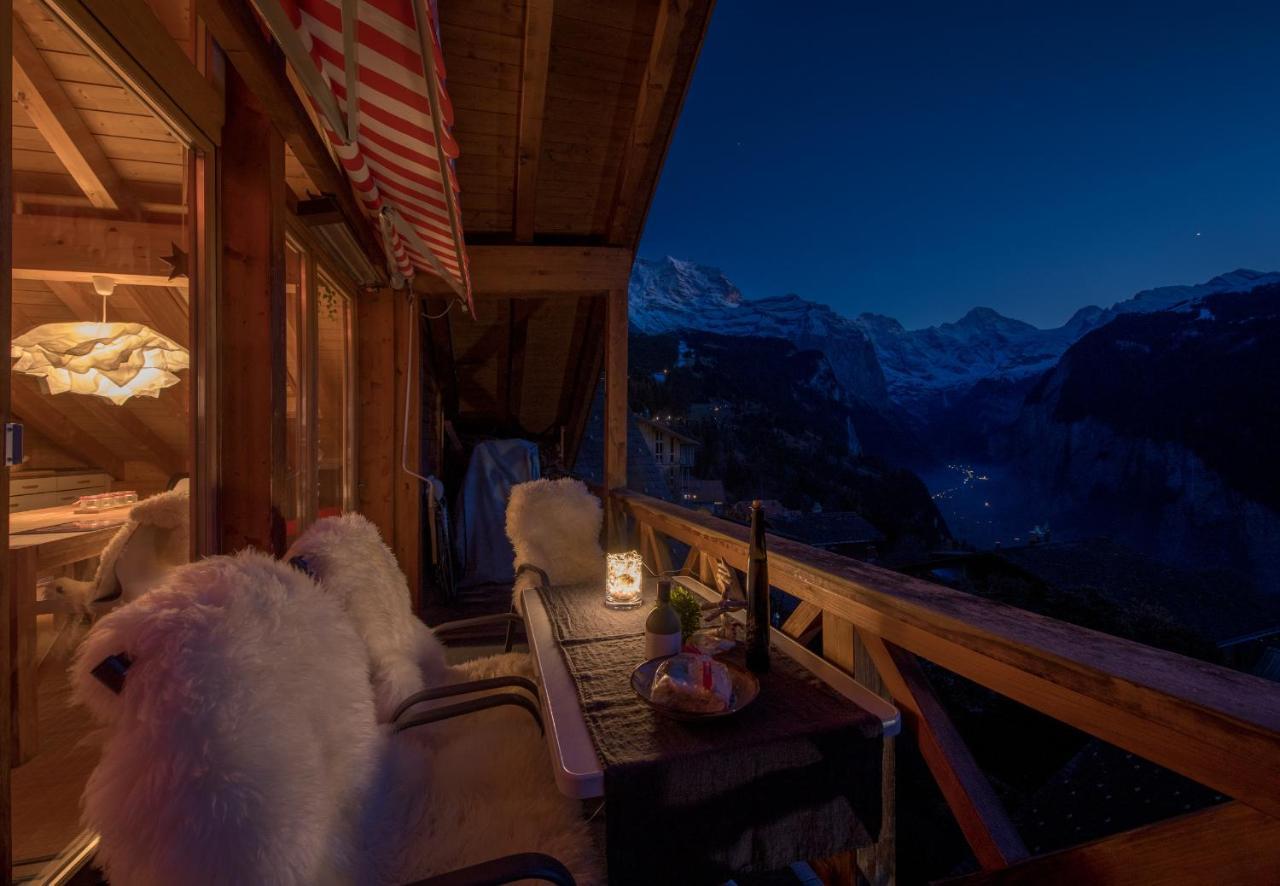 Chalet Rose Penthouse Wengen Exterior foto