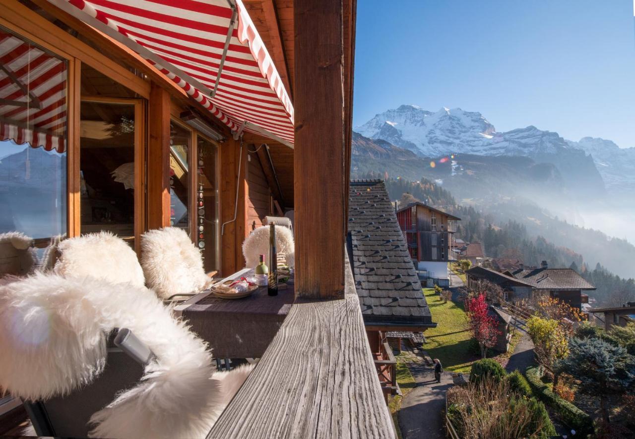 Chalet Rose Penthouse Wengen Exterior foto