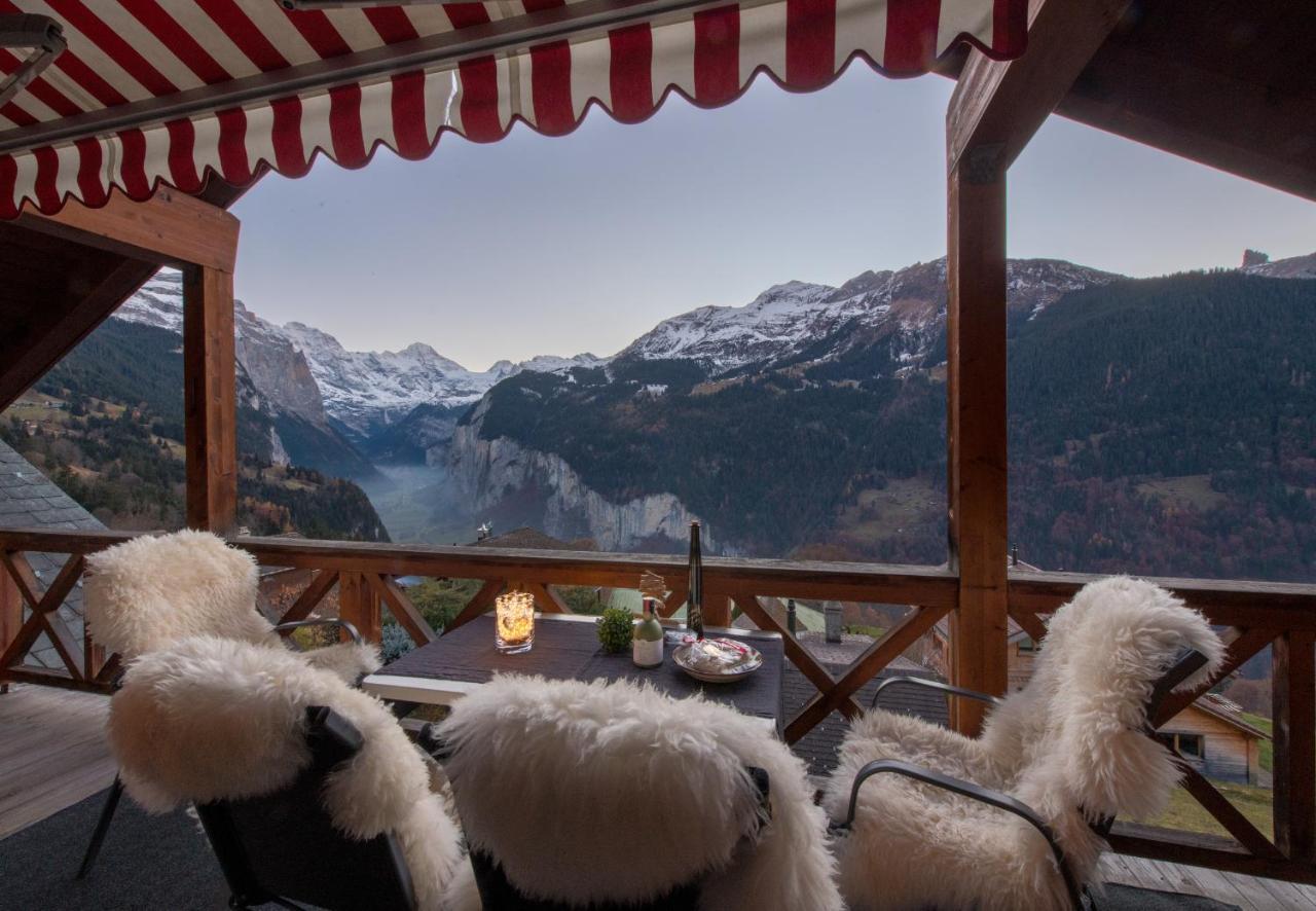 Chalet Rose Penthouse Wengen Exterior foto