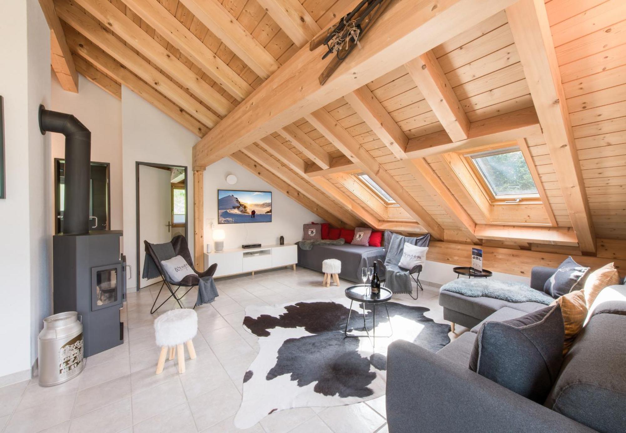 Chalet Rose Penthouse Wengen Exterior foto